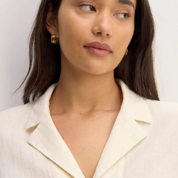 NWT Everlane The Notch Linen Button Down Shirt S - Picture 3 of 14